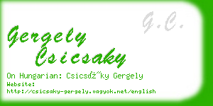 gergely csicsaky business card